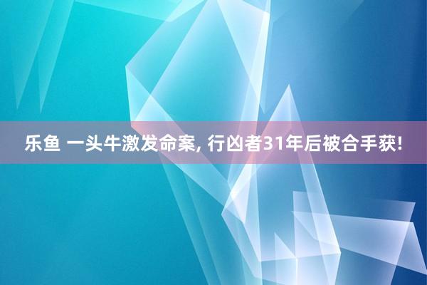 乐鱼 一头牛激发命案， 行凶者31年后被合手获!