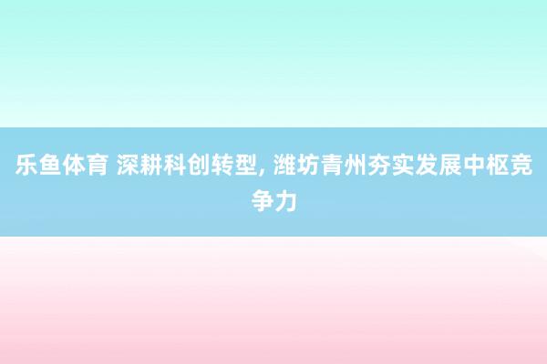 乐鱼体育 深耕科创转型， 潍坊青州夯实发展中枢竞争力