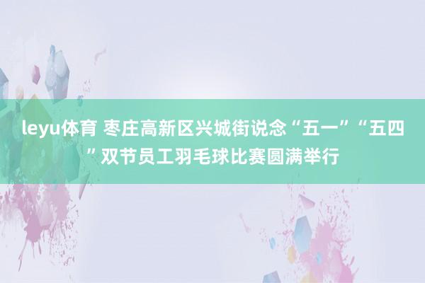 leyu体育 枣庄高新区兴城街说念“五一”“五四”双节员工羽毛球比赛圆满举行
