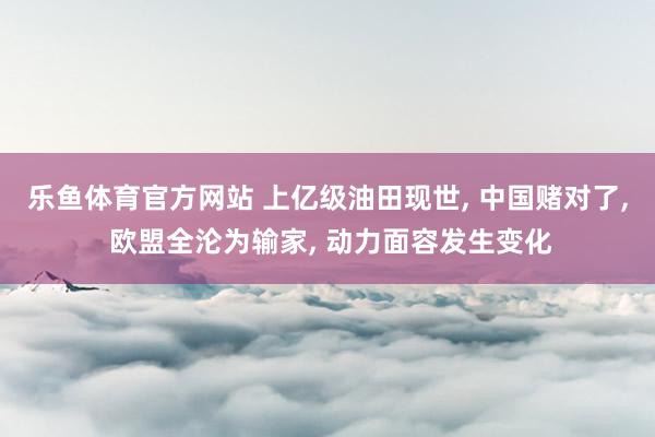 乐鱼体育官方网站 上亿级油田现世， 中国赌对了， 欧盟全沦为输家， 动力面容发生变化